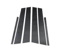 REIJAX 6 pièces Garniture de Pilier B de Fenêtre de Porte de Voiture pour BMW 1 Series E87 2004-2011, Autocollant Montant B de Couverture Pilier Fenêtre Portière,B-Carbon Fiber Look