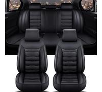 REIJAX Housses de Siège en Cuir de Voiture pour Range Rover Evoque (4door) 2012-2015, Couvre Sieges pour Avant et Arrière Protecteurs de Siège de Voiture en Cuir,A/Black