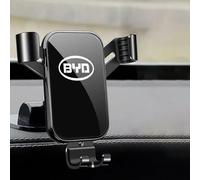 REIJAX Support Téléphone Voiture, pour BYD Seal U 2024-2025 Gravité Grille Aération Porte Téléphone Voiture Accroche Rotation à 360 °,A/Black