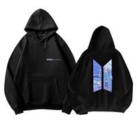 REIK BTS Hiphop Hoodies Jin RM J-Hope You Never Walk Alone Sweat à capuche Suga Jimin Yet to Come Busan Kpop, 02 Busan Noir, L