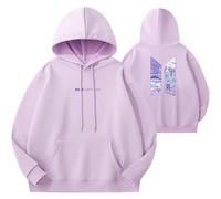 REIK BTS Kpop Hoodies Busan World Tour à capuche pour femme Yet to Come Korea Hip Hop Pullover Sweatshirts, Violet Busan, L