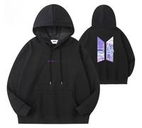 REIK BTS Kpop Hoodies Busan World Tour à capuche pour femme Yet to Come Korea Hip Hop Pullover Sweatshirts, Busan Noir, XL