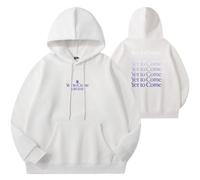 REIK BTS Kpop Hoodies Busan World Tour à capuche pour femme Yet to Come Korea Hip Hop Pullover Sweatshirts, Yet to Come White, M