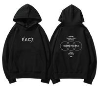 REIK Sweat à capuche Jimin Solo Face Hip Hop à manches longues pour fans de JIMIN BTS Like Crazy Kpop, Face Noir, M