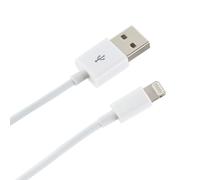 REIKO 0,9m Câble Data USB 2.0/Lightning 8-Pin Transfert de Données Chargement Recharge Pour iPod Nano 7, iPod Touch 5, iPhone 6/5C/5S/SE, iPad Mini/4, Blanc - Certifié MFI