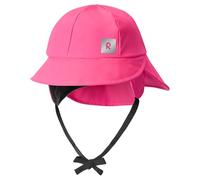 Reima Chapeau de pluie Rainy pour enfants - Chapeau de pluie imperméable pour enfants avec cache-oreilles, protection du cou, coutures soudées, détails réfléchissants, lavable en machine, Rose bonbon