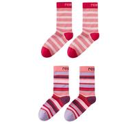 Reima - Kid's Parit Stripe Socks - Chaussettes en laine mérinos - EU 34-37 - rose blush