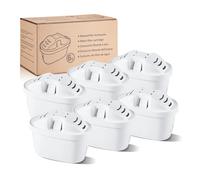 Reimol lot de 6 Cartouches filtrantes pour l’eau, Compatibles avec les filtres Brita Maxtra+, Aquaphor, Dafi, et autres carafes filtrantes - Filtration au charbon actif (6)