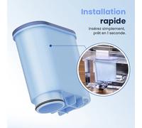 Reimol Pack de 6 filtres à eau pour cafetière compatible avec Philips AquaClean, filtre pour machine à expresso 3200, adapté aux cafetières automatiques, filtre anti-calcaire dédié (CA6903) Bleu