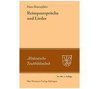 Reimpaarsprüche Und Lieder
