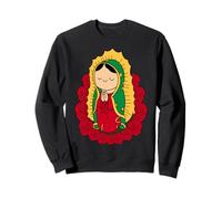 Reina de la Hispanidad, Virgen de Tepeyac Cartoon Our Lady Sweatshirt