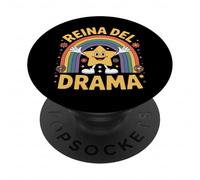 Reina Del Drama Divertida y Sarcástica avec Mucha Actitud PopSockets PopGrip Adhésif
