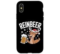 Reinbeer Renne Buvant la Joie de Noël Coque pour iPhone X/XS