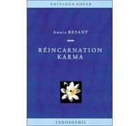 Réincarnation karma - Annie Besant - Adyar - broché - Livre