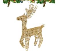 Reindeer Figurine Statues, Light Up Christmas Decor Reindeer Family Set For Indoor Outdoor Front Yard Porch With LED Lights, Pre-Lit Glitter Standing Deer For Indoor Outdoor Front Yard Lawn Garden