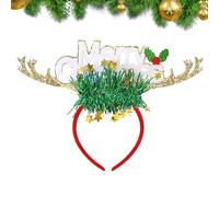 Reindeer Headband - Light Up Christmas Headbands, Headband Light Up Antlers | Plush Reindeer Ear Headbânds | Colorful Led Decorative Bell Elk Antler Headbands | Headwear Reîndeer Christmas Costume