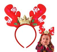 Reindeer Headband - Light Up Christmas Headbands, Headband Light Up Antlers | Plush Reindeer Ear Headbânds | Colorful Led Decorative Bell Elk Antler Headbands | Headwear Reîndeer Christmas Costume