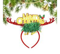 Reindeer Headband - Light Up Christmas Headbands, Headband Light Up Antlers | Plush Reindeer Ear Headbânds | Colorful Led Decorative Bell Elk Antler Headbands | Headwear Reîndeer Christmas Costume