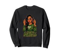 Reine Bélier Signe du Zodiaque Bélier Loc'd Fille Afro Sweatshirt