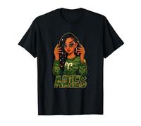 Reine Bélier Signe du Zodiaque Bélier Loc'd Fille Afro T-Shirt