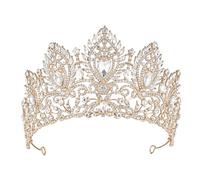 Reine Couronne Strass Un Sens De La Sophistication Grande Taille Couronne Princesse Cheveux Accessoires De Mariage Tête porter et Diadèmes pour Femmes