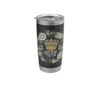 Reine de la couronne florale Esther Verse, foi chrétienne Gobelet isotherme en acier inoxydable double paroi