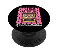 Reine de la Machine à sous Casino 777 Girl Mom PopSockets PopGrip Adhésif