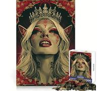 Reine des Elfes Puzzle Moderne de 1000 pièces pour Adultes Jeu de réflexion Stimulant en intérieur Découpe précise Pièce d'art raffinée (50x75cm)