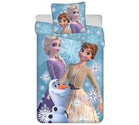 AC-Déco Disney Parure de lit La Reine des Neiges 3 Coton 100% Lavable à 40° 140 x 200 cm