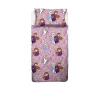 Reine des neiges, Drap Plat, Drap Plat, Drap Plat, taie d'oreiller, Rose, Disney, 100% Coton, Produit Officiel