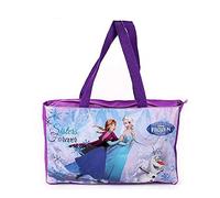 REINE DES NEIGES-FROZEN-DISNEY-GRAND SAC DE PLAGE-SHOPPING-CABAS MAUVE PLASTIFIE 40X27X11 CM-NEUF-LIVRAISON GRATUITE/ABC