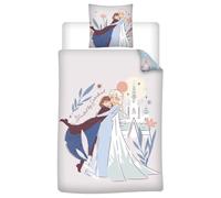 Aymax Parure de lit La Reine des Neiges – 140x200 cm – taie d'oreiller 65x65 cm – 100%