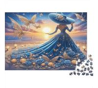 Reine des Papillons Puzzles 1000 Pièces Papier recyclé pour Adultes Puzzle pour Adultes Impossible Difficile Stimulant Activité Amusante pour la Maison 52x38cm/1000pcs