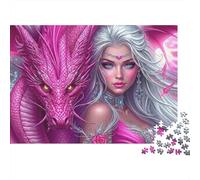 Reine Dragon Rose Puzzle 1000 Pièces Educa Jouet Cadeau Unique De l'art De La Décoration intéressant Jeu Éducatif Challenge Toy Adultes & Enfants des 14 Ans 38x26cm/1000pcs