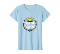 Reine du canapé : détente Royale drôle Lounge T-Shirt, Femme, Bleu Céleste, S