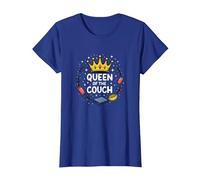 Reine du canapé : détente Royale drôle Lounge T-Shirt, Femme, Bleu Royal, XL