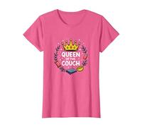 Reine du canapé : détente Royale drôle Lounge T-Shirt, Femme, Rose chiné, XXL