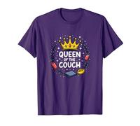 Reine du canapé : détente Royale drôle Lounge T-Shirt, Homme, Violet, L
