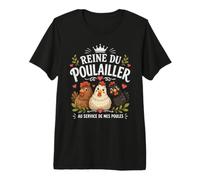 Reine du Poulailler Au Service De Mes Poules T-Shirt Haut de Gamme