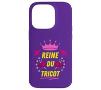 Reine du Tricot Couture Aiguilles Loisir Créatif Mamie Coque pour iPhone 14 Pro