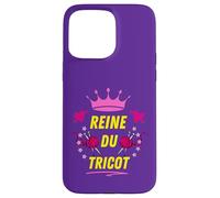 Reine du Tricot Couture Aiguilles Loisir Créatif Mamie Coque pour iPhone 15 Pro Max