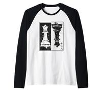 Reine Échecs Esthétique Japonaise Jeu de Stratégie Manche Raglan