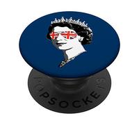 Reine Elizabeth II - Lunettes de soleil Britannique Meme PopSockets Support et Grip pour Smartphones et Tablettes