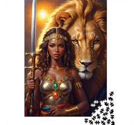 Reine Guerrier amazonienne Puzzle 1000 Pièces Adultes Tous Âges, Carton Solide Premium, Décoration Intérieure,Cadeau Noël Festif, Défi Mental & Éducatif 52x38cm/1000pcs