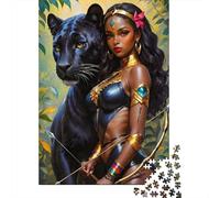 Reine guerriere amazonienne 1000 Pièces Carton Solide Puzzle Adultes Puzzle Portable Soirée Jeux Famille Stimulant Amusant Entraînement Cérébral 52x38cm/1000pcs