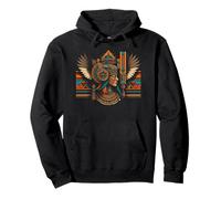 Reine guerrière aztèque Art Tribal Latin féminin Sweat à Capuche