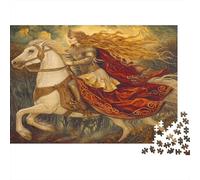 Reine médiévale Casse-tête 1000 Pièces avec Découpe De Précision, Jeu De Puzzles en Lot Fille chevalpuzzle De Développement Cognitif pour Une Activité Intergénérationnelle, Le Puzzl