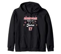 Reine née en Juin 17 Fleurs 17 Juin Anniversaire Sweat à Capuche
