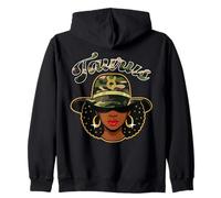 Reine Taureau Camo Femme Noir Anniversaire Signe du Zodiaque Sweat à Capuche