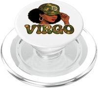 Reine Vierge Signe du Zodiaque Camouflage Afro Fille PopSockets PopGrip pour MagSafe